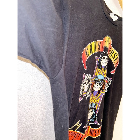 GUNS N’ ROSES Appetite for Destruction Port & Company Black Band T-Shirt SZ: M/L - Picture 2 of 8